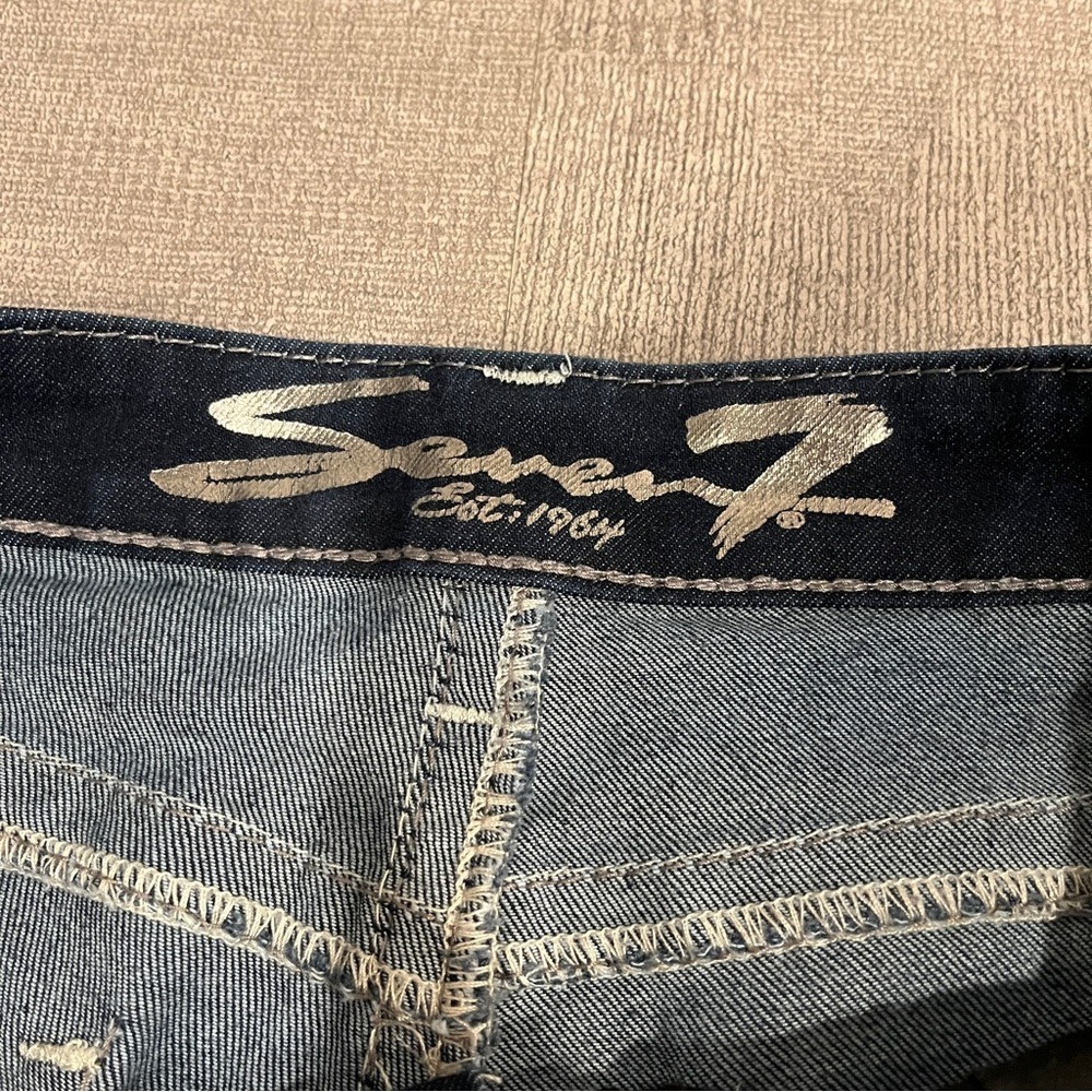Seven Slimming Straight Women's Dark Blue Jeans 12 - Picture 5 of 7